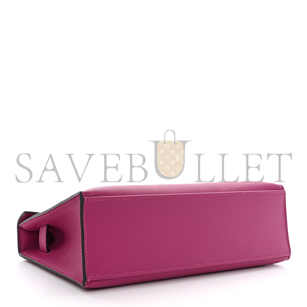 HERMÈS MASTER SWIFT KELLY POCHETTE CLUTCH ROSE POURPRE (22*14*7cm) 